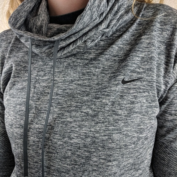 cowl neck athletic sweater